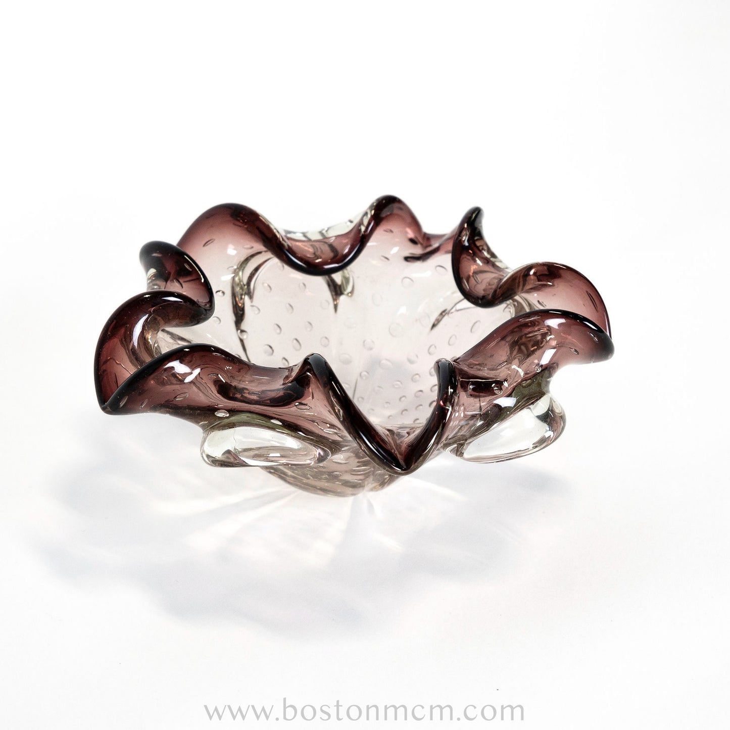 Italian Murano Art Glass Bullicante Bowl