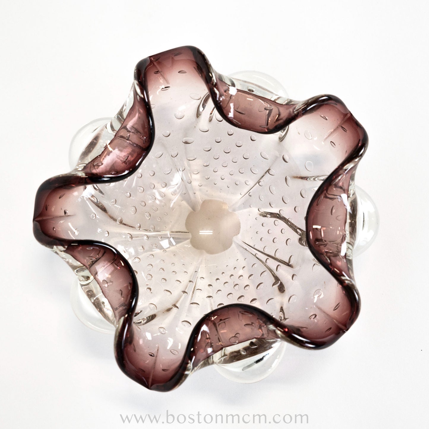 Italian Murano Art Glass Bullicante Bowl