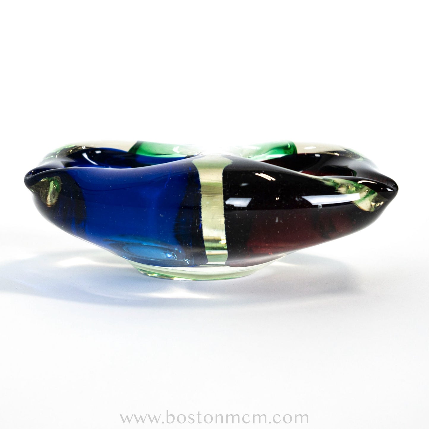 Romanian Art Glass Multicolored Bowl, possibly by Napochim Sticia Romania