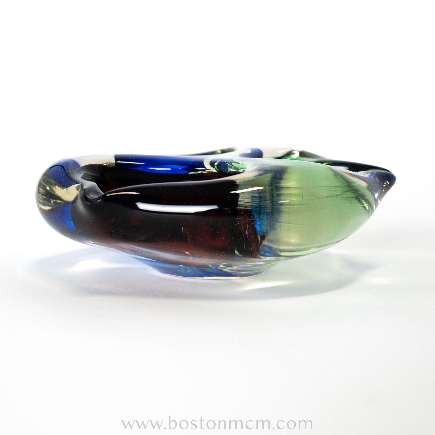 Romanian Art Glass Multicolored Bowl, possibly by Napochim Sticia Romania