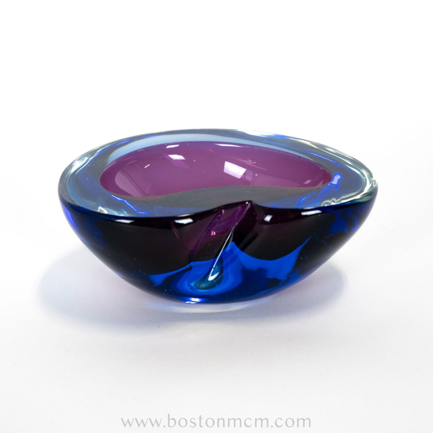 Italian Murano Art Glass Blue & Purple Bowl - #14