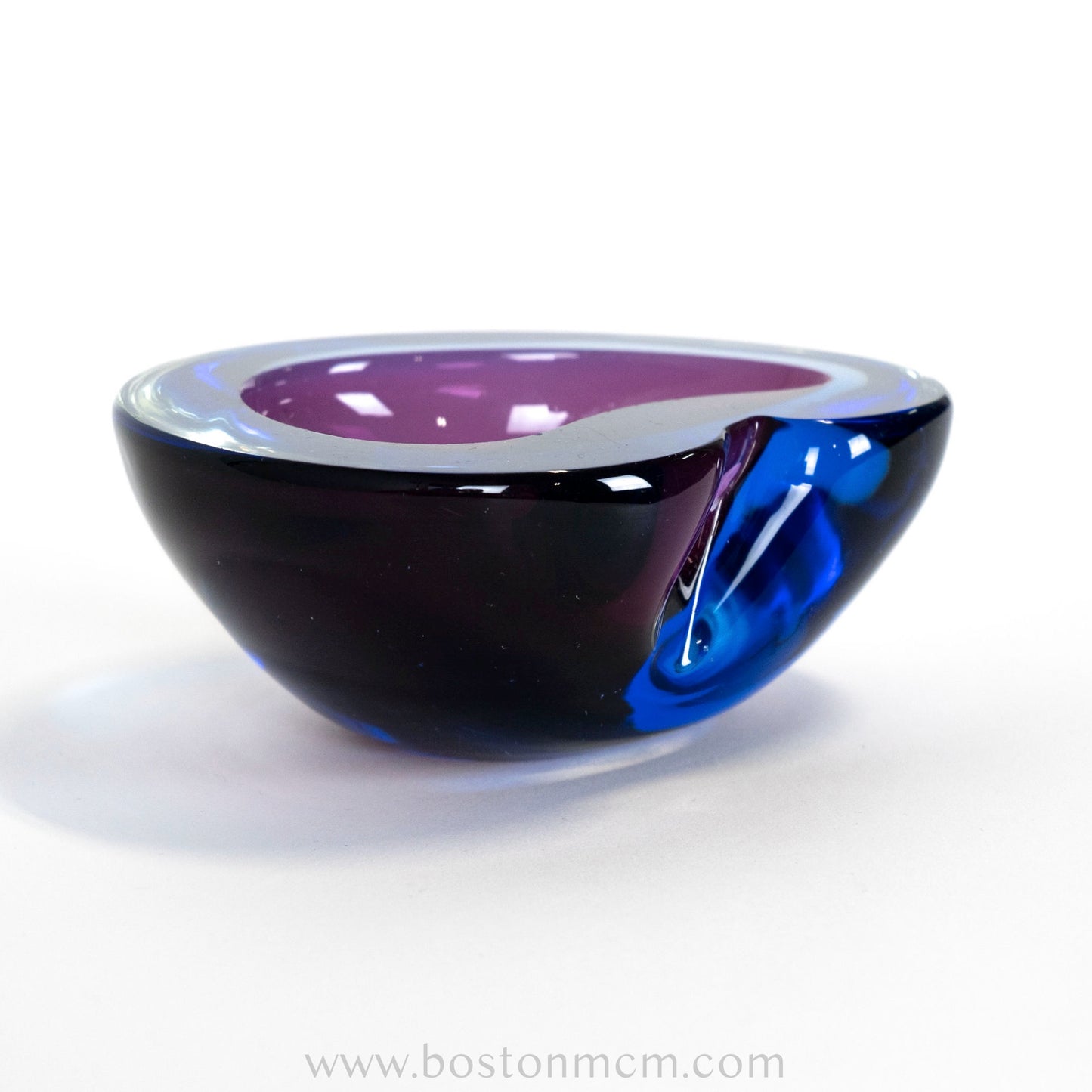 Italian Murano Art Glass Blue & Purple Bowl - #14