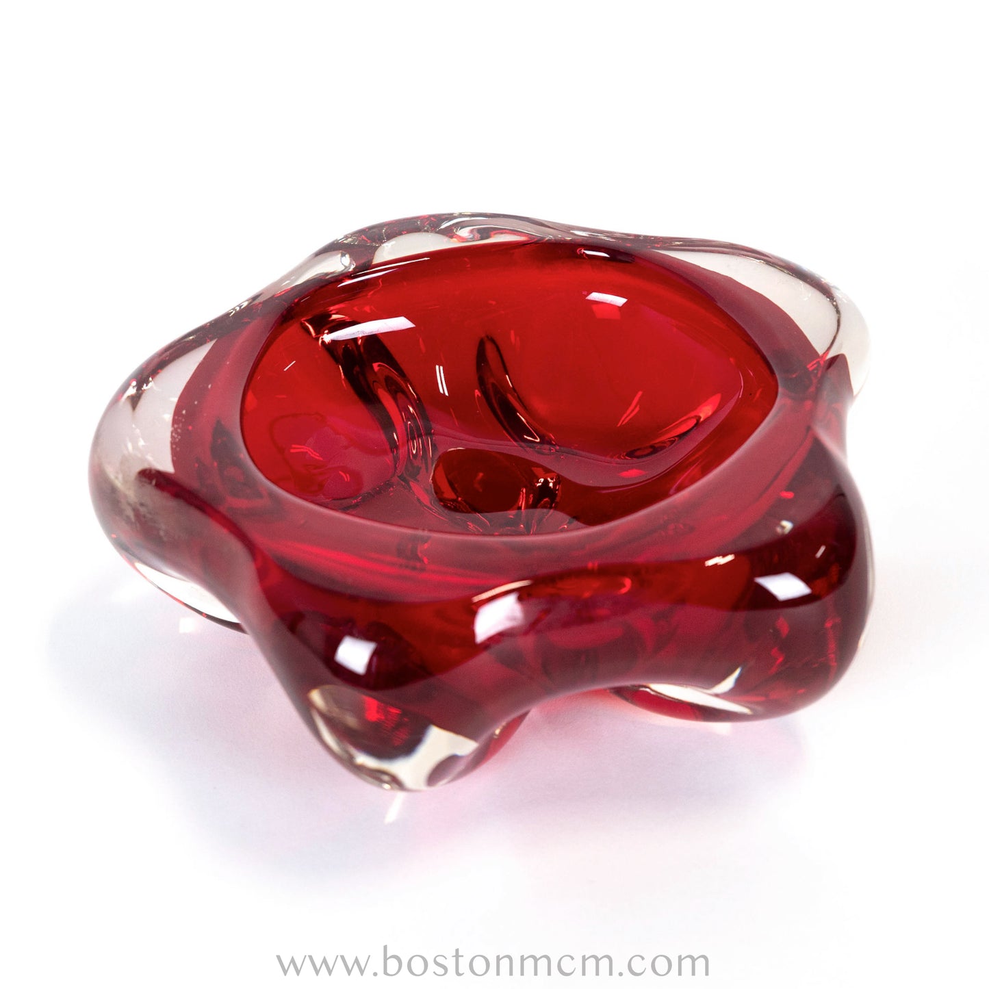 Art Glass Red Bowl by Whitefriars #54