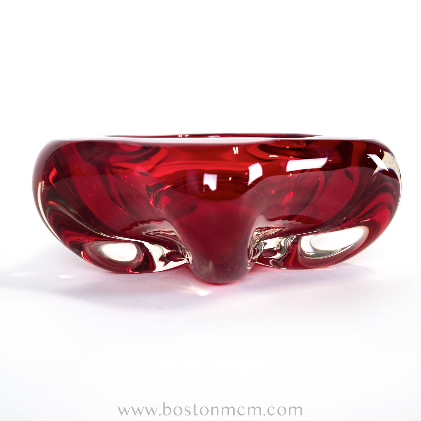 Art Glass Red Bowl by Whitefriars #54