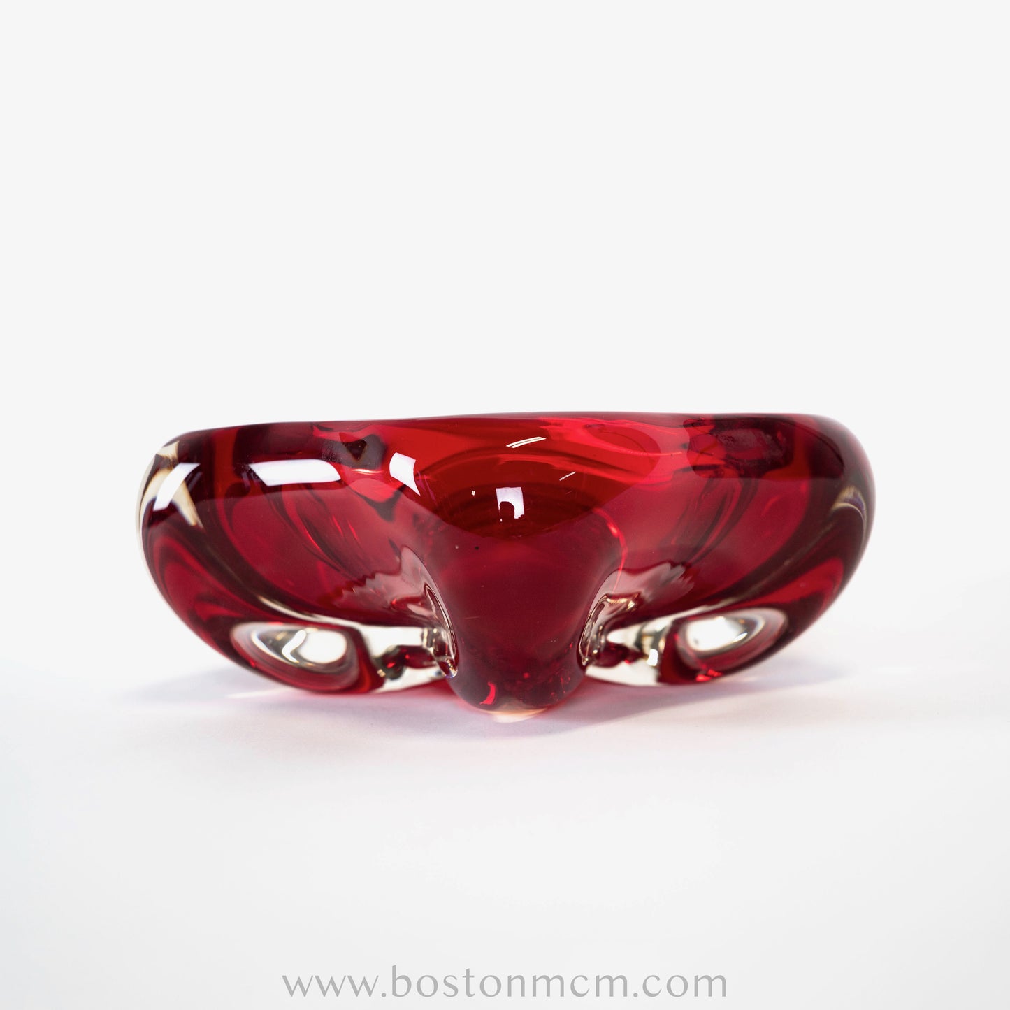 Art Glass Red Bowl by Whitefriars #54