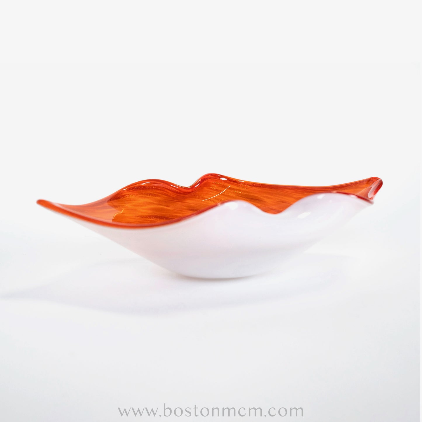 Italian Murano Art Glass Orange-Red Bowl / Dish