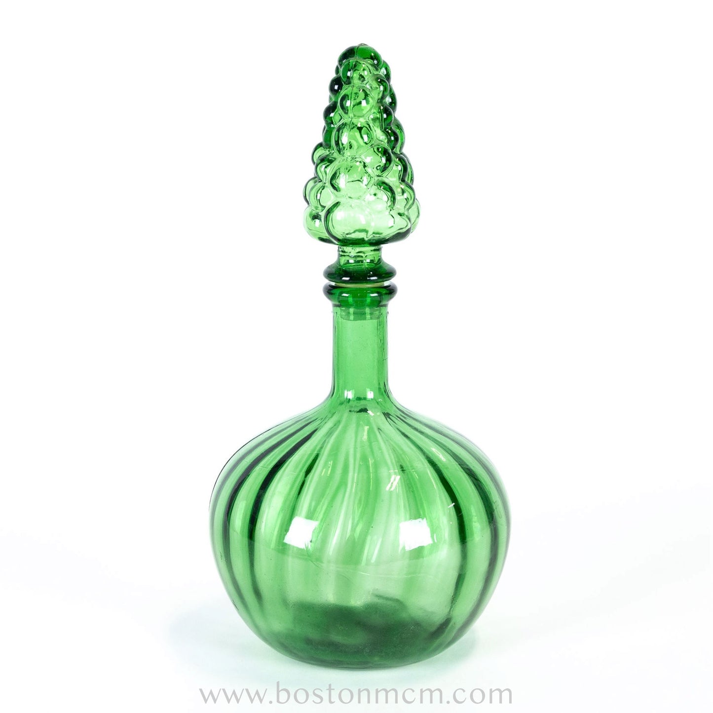 Murano Green Art Glass / Decanter, possibly Empoli