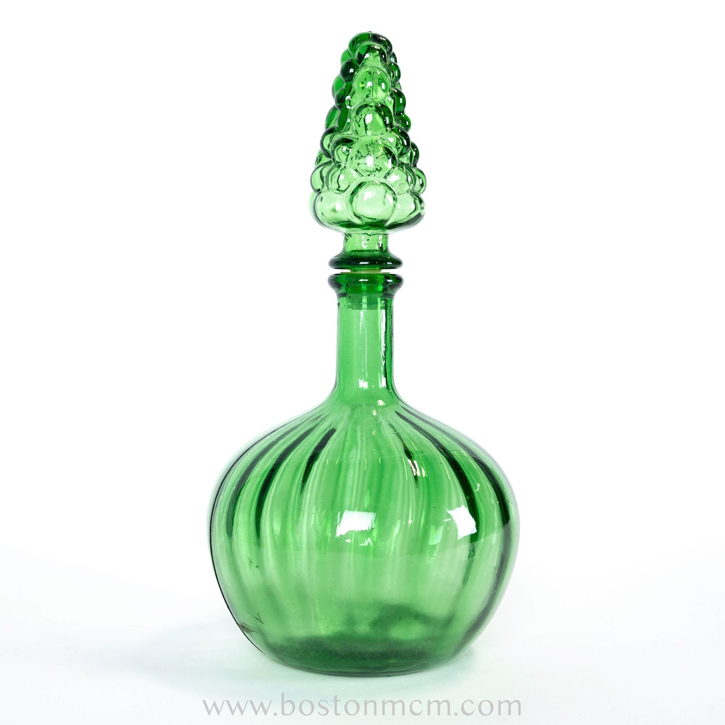 Murano Green Art Glass / Decanter, possibly Empoli