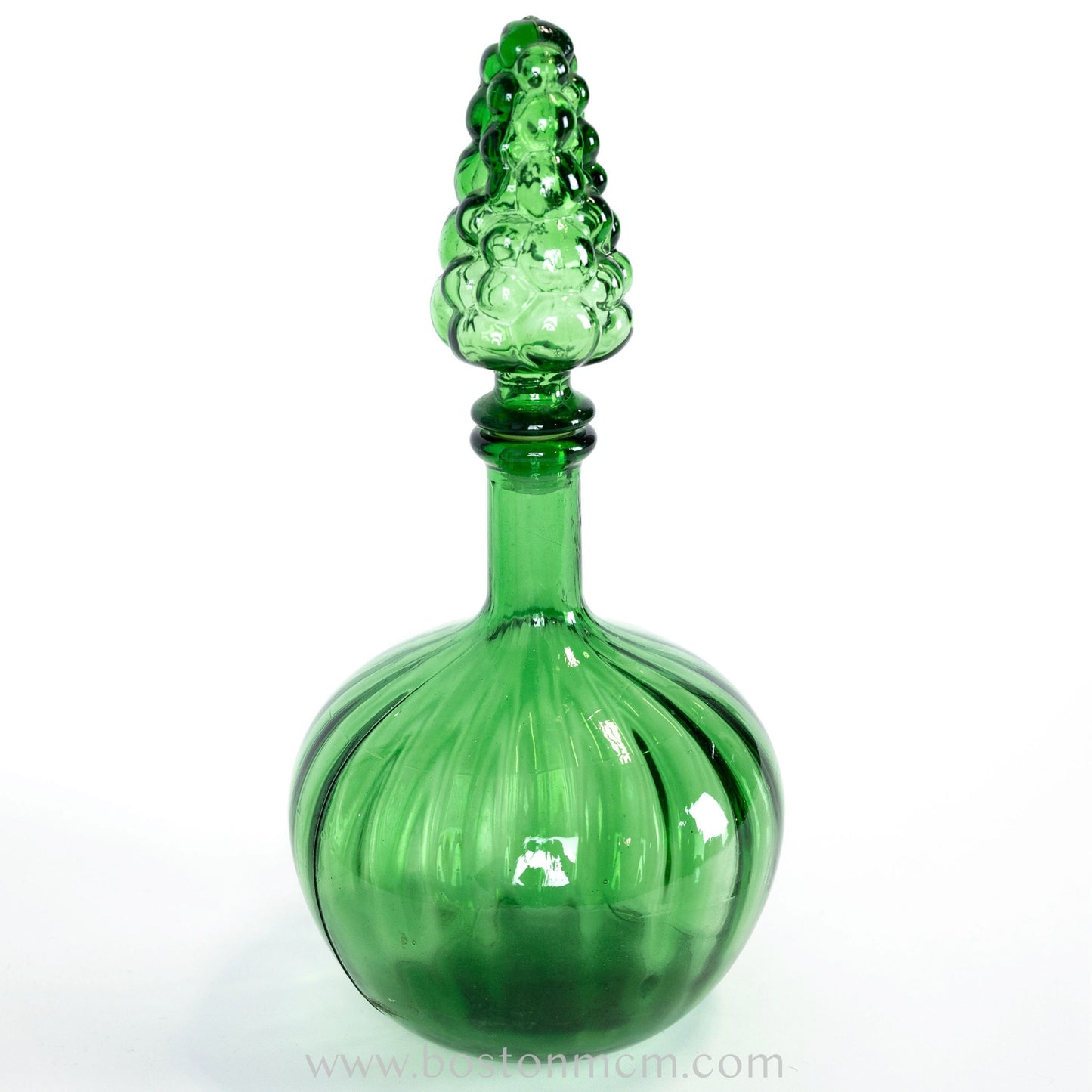 Murano Green Art Glass / Decanter, possibly Empoli