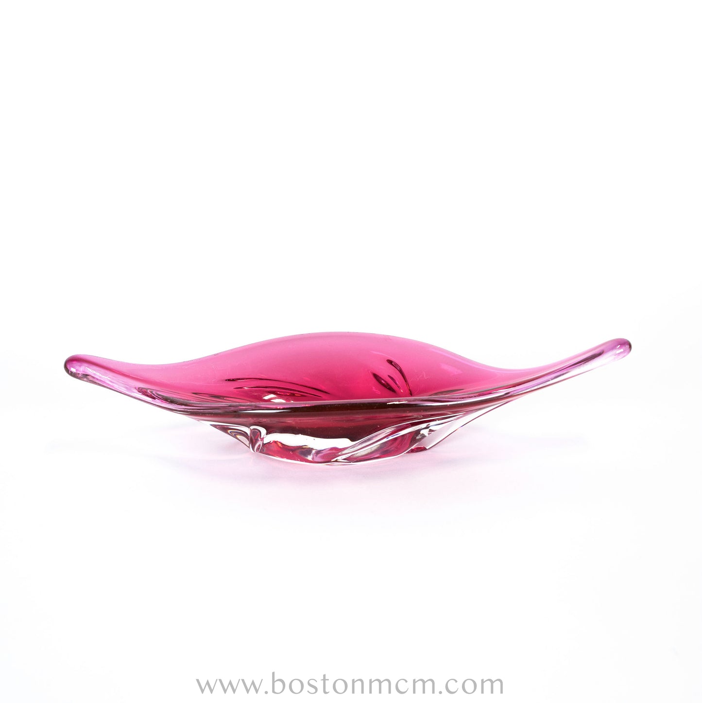 Italian Murano Art Glass Pink/ Cranberry Bowl