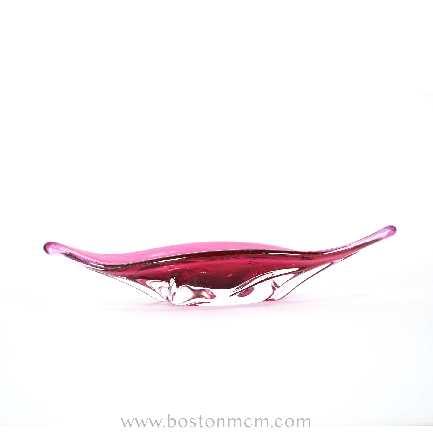 Italian Murano Art Glass Pink/ Cranberry Bowl