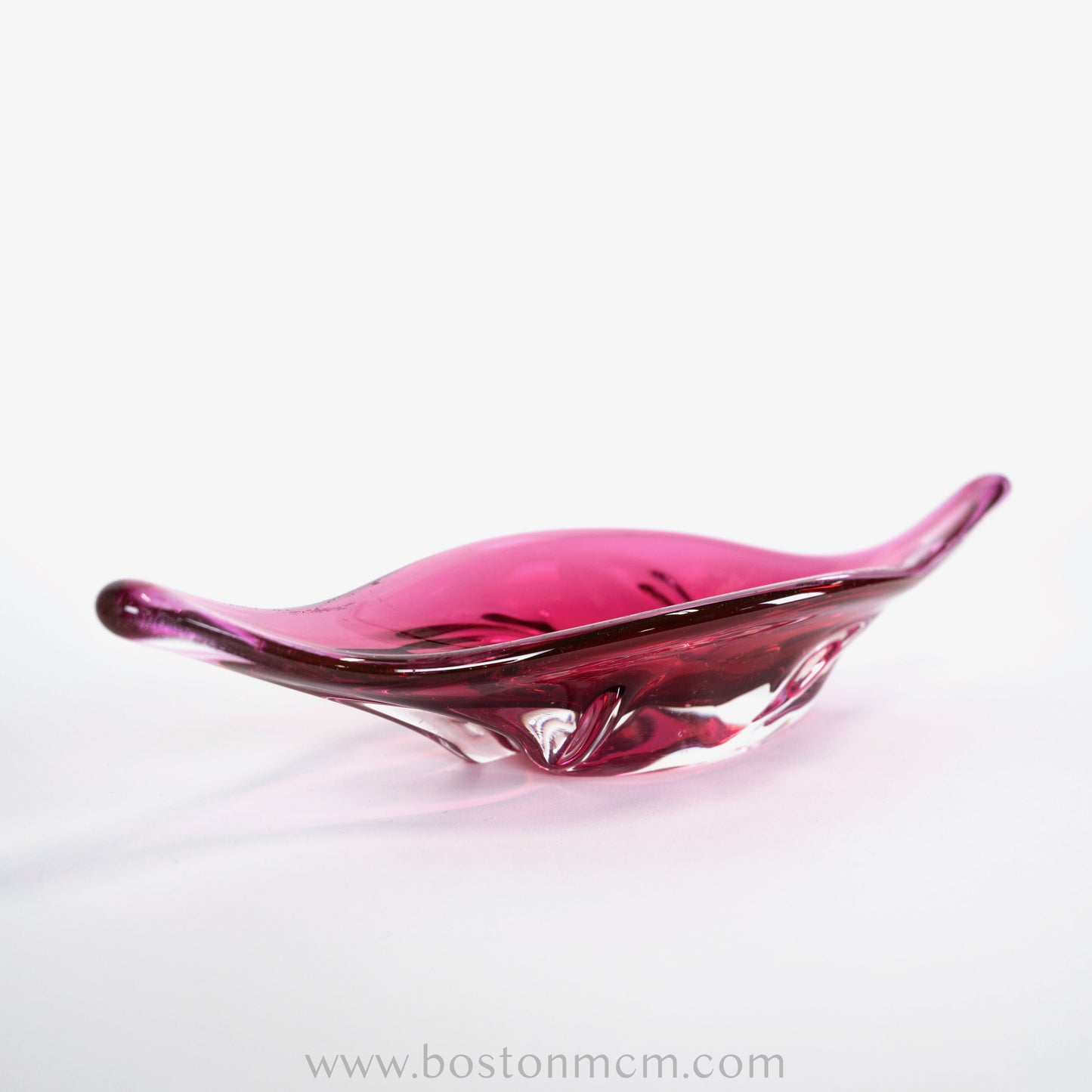 Italian Murano Art Glass Pink/ Cranberry Bowl