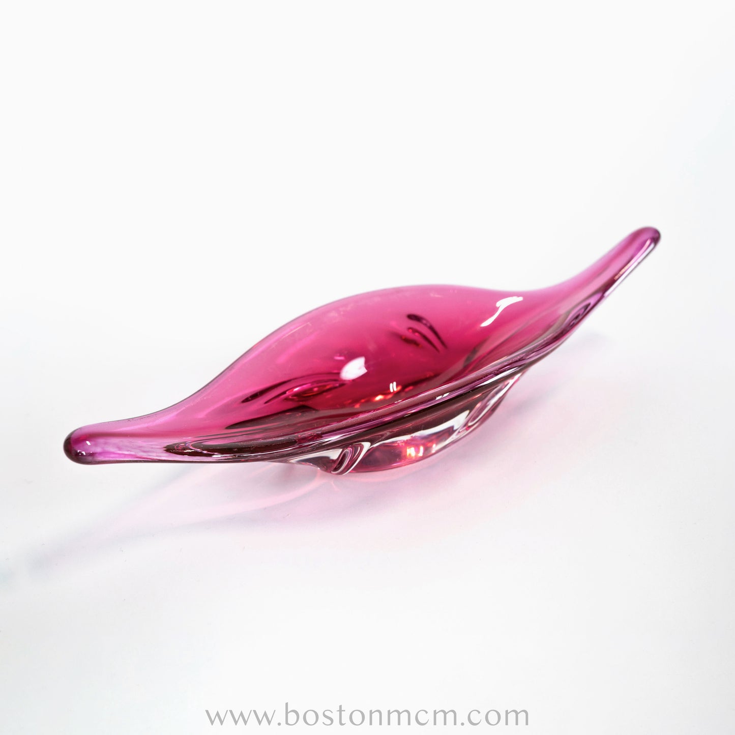 Italian Murano Art Glass Pink/ Cranberry Bowl