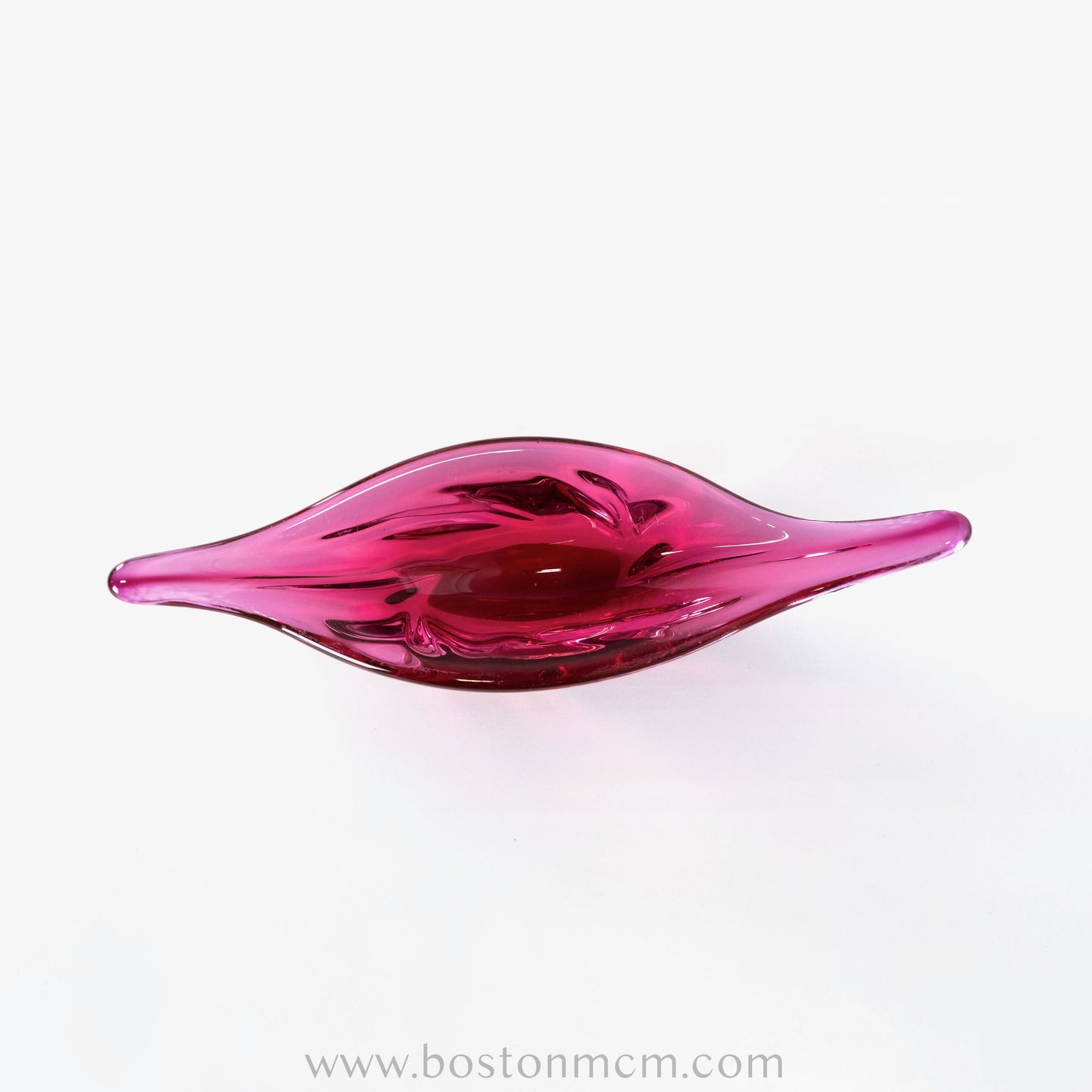 Italian Murano Art Glass Pink/ Cranberry Bowl