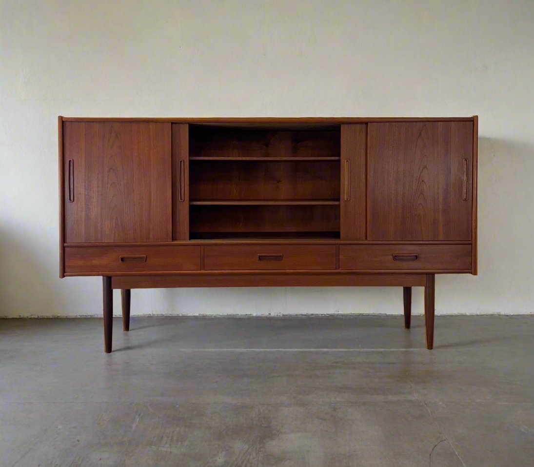 Danish Teak Tall Sideboard / Highboard - #A1542