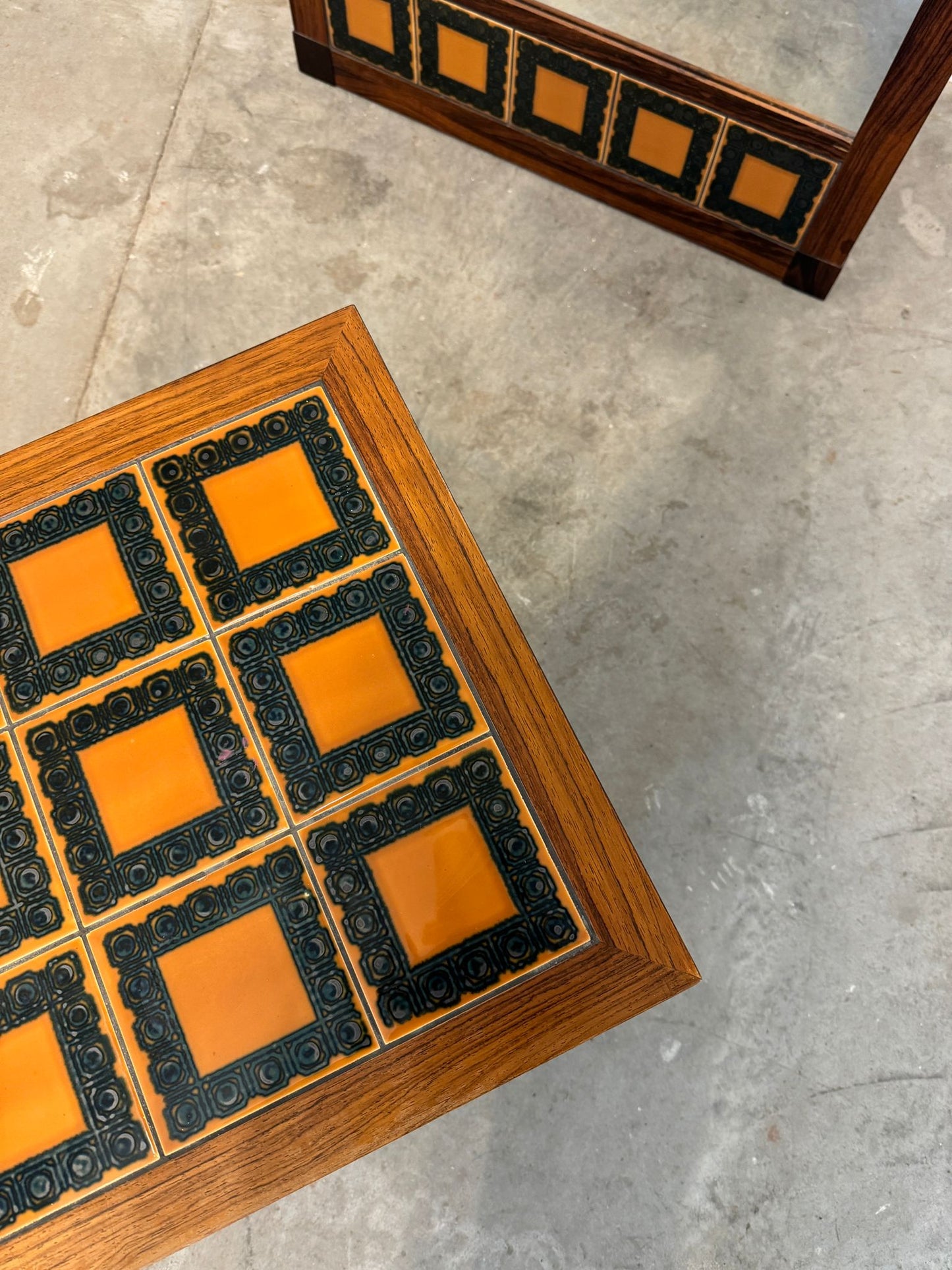 Danish Rosewood Hallway Table & Matching Mirror - #A1577 - Possibly Erik Wørtz for IKEA