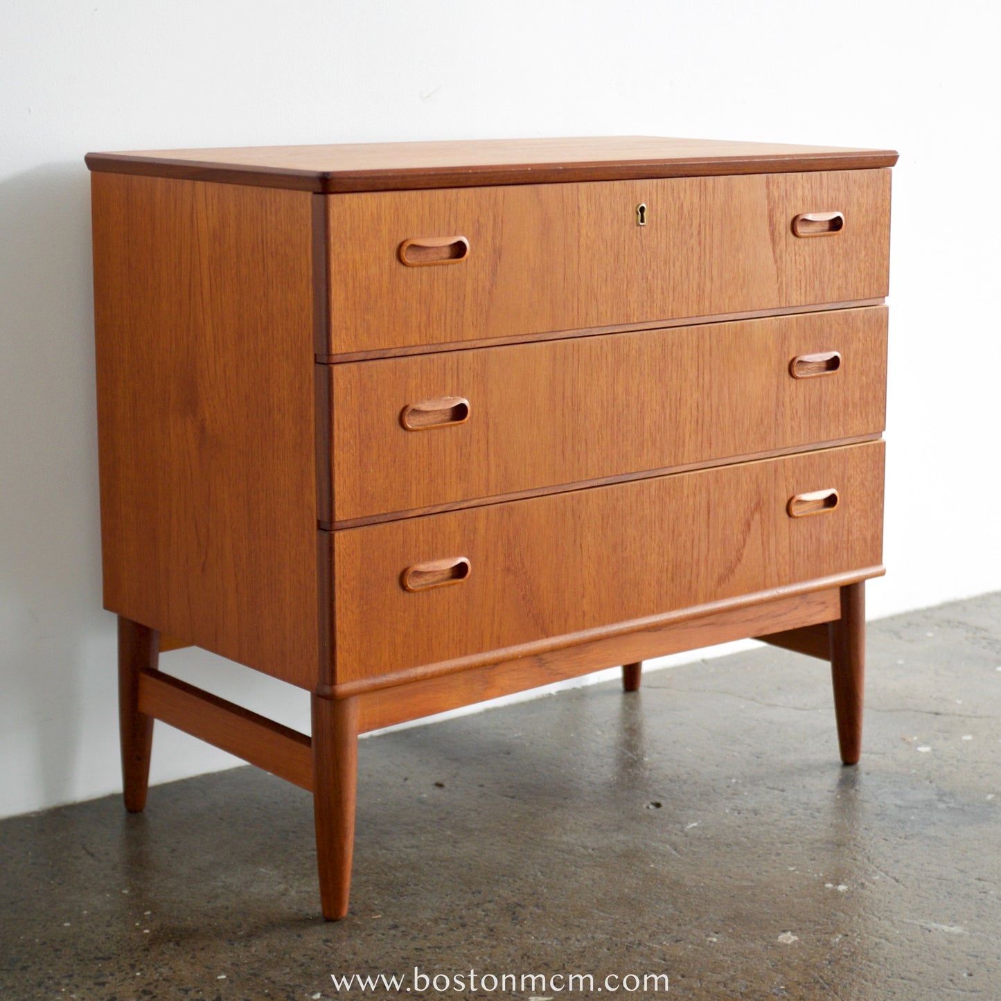 Danish Teak 3 Drawer Dresser