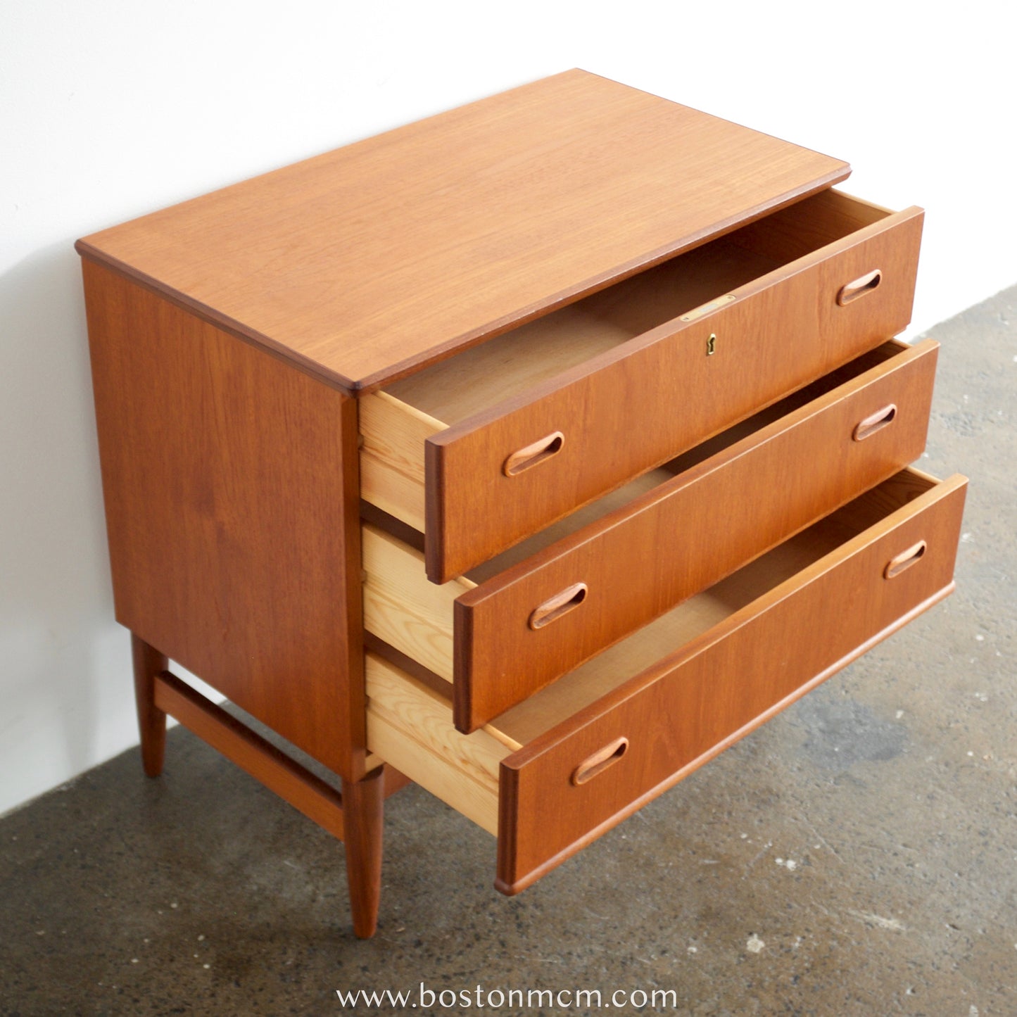 Danish Teak 3 Drawer Dresser