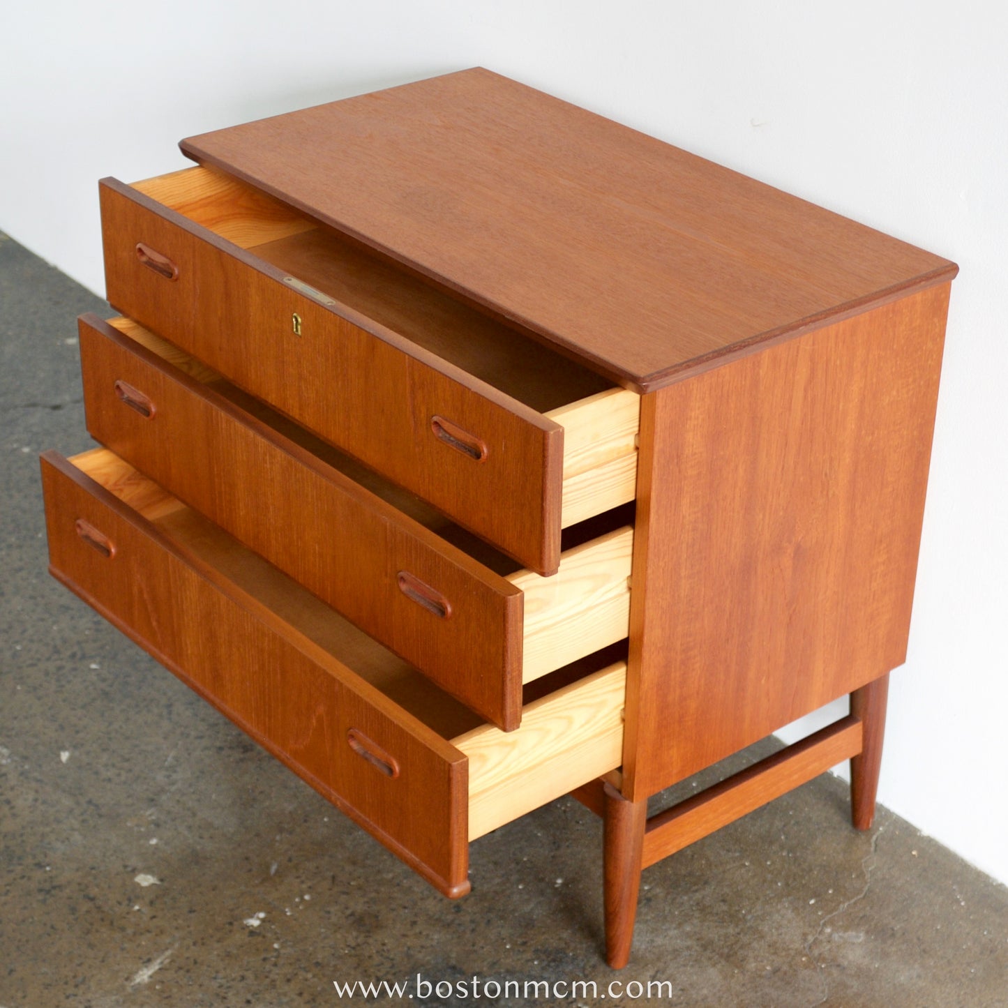 Danish Teak 3 Drawer Dresser