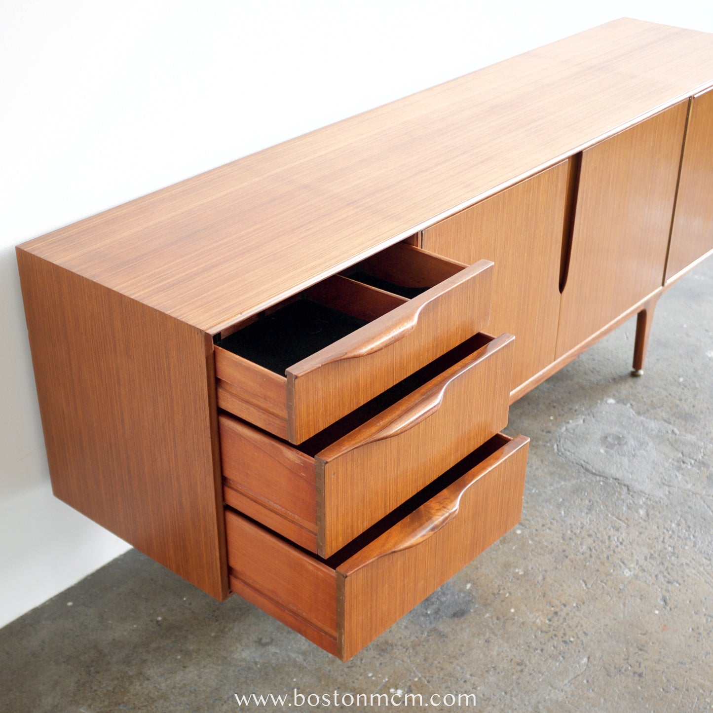 A.H. Mcintosh "Skye" Teak Credenza Designed by Tom Robertson & Val Rossi