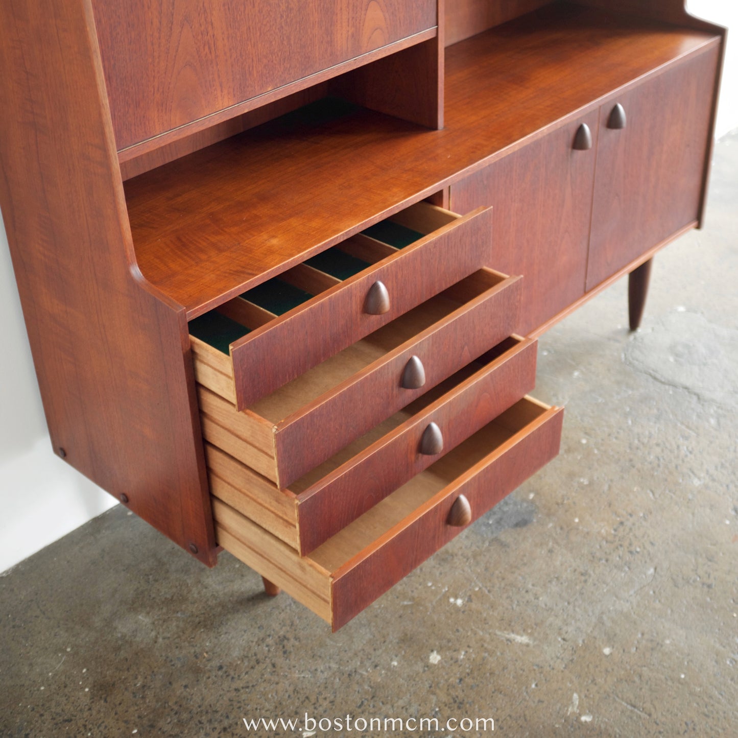 British Teak Tall Sideboard