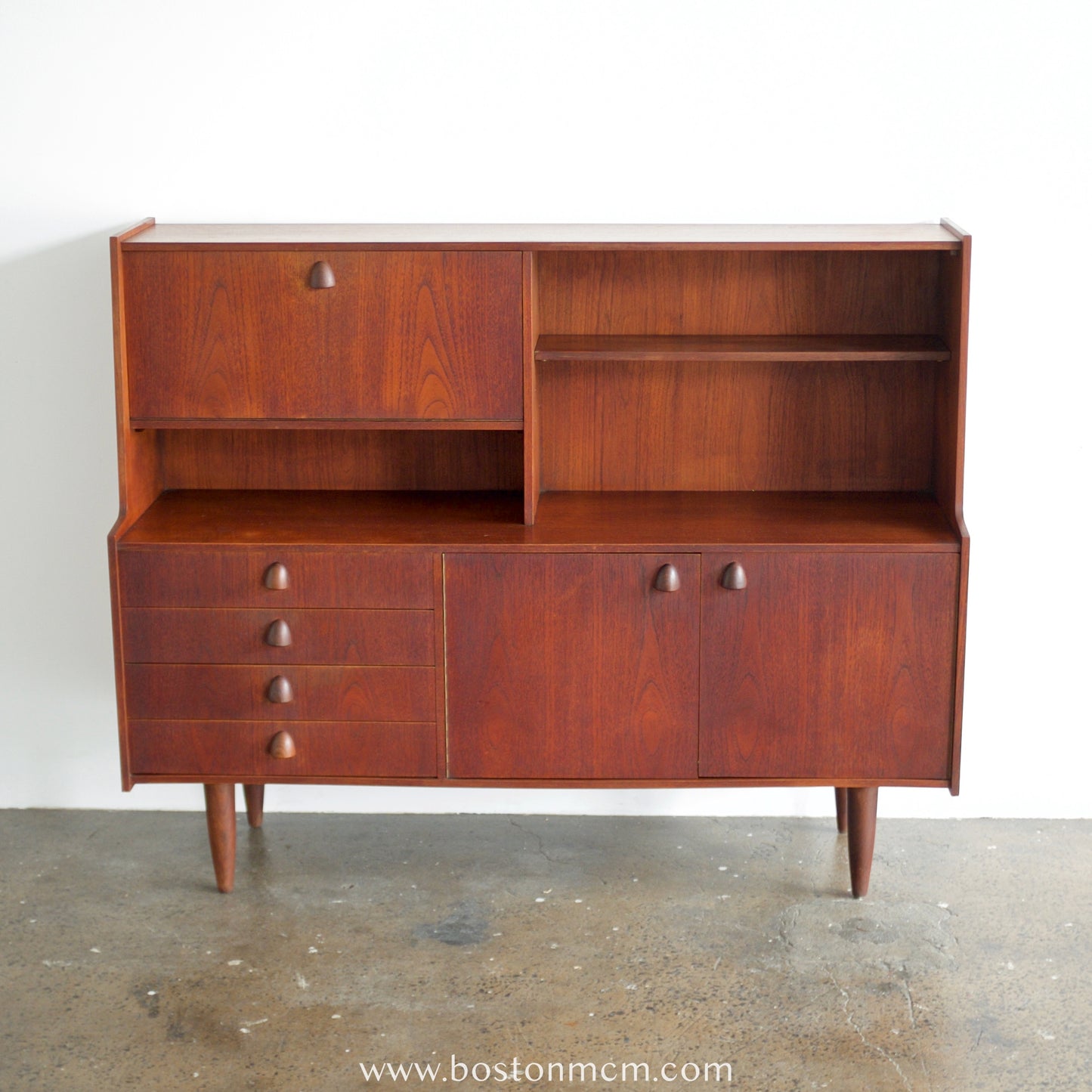 British Teak Tall Sideboard