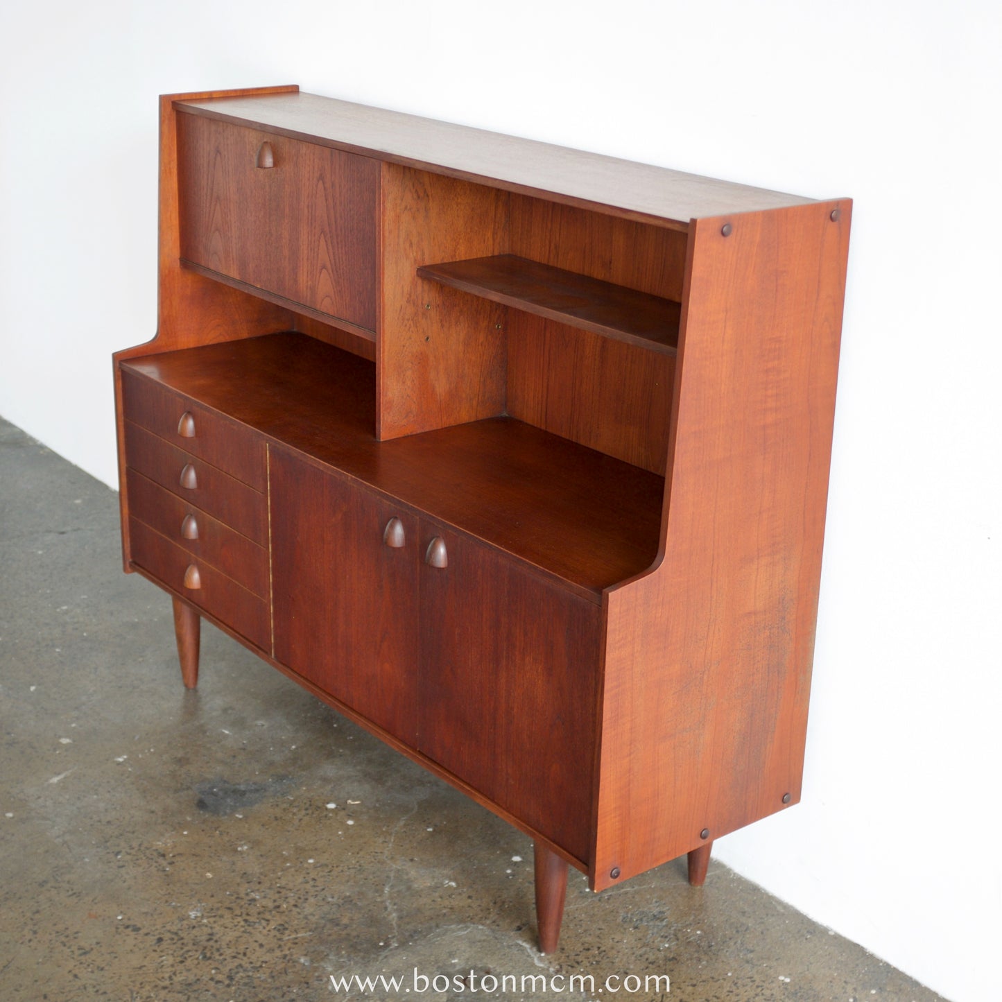 British Teak Tall Sideboard