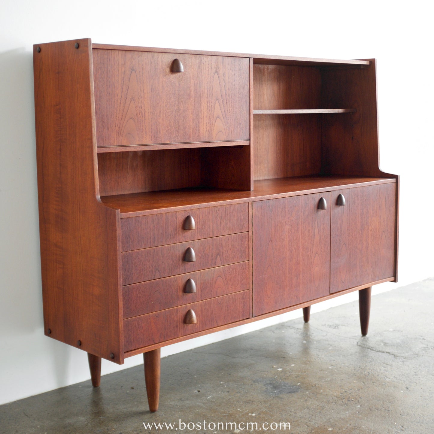 British Teak Tall Sideboard