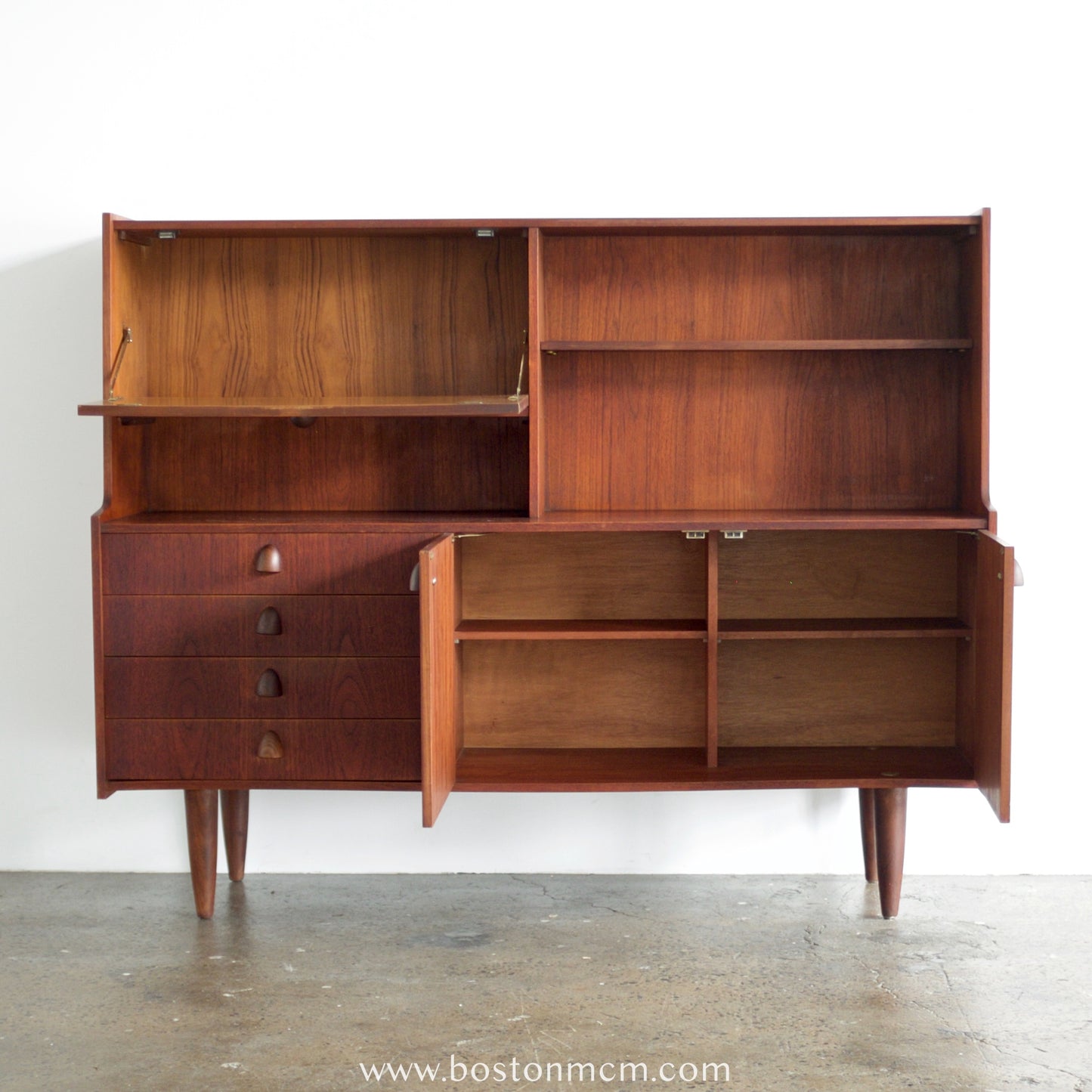 British Teak Tall Sideboard