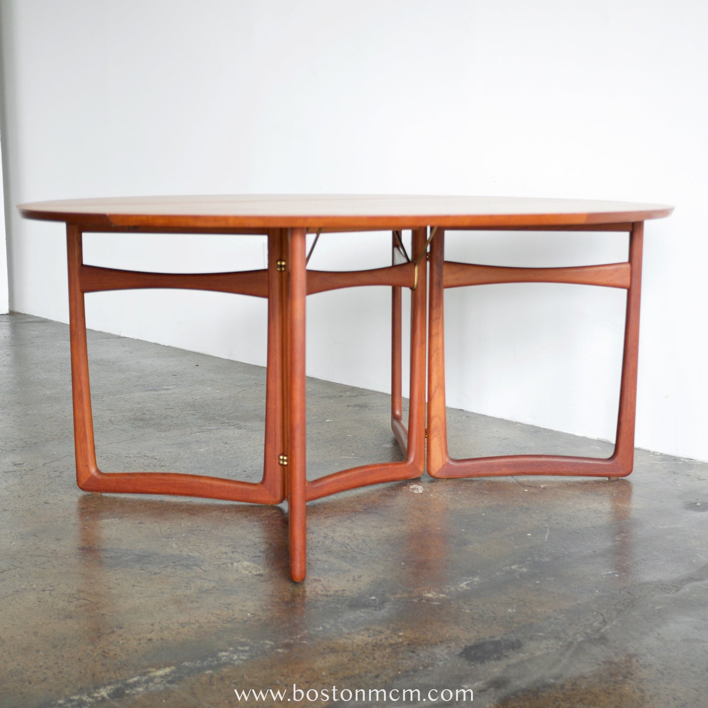 France & Søn Teak Drop Leaf Dining Table Designed by Peter Hvidt & Orla Mølgaard Nielsen - #A35