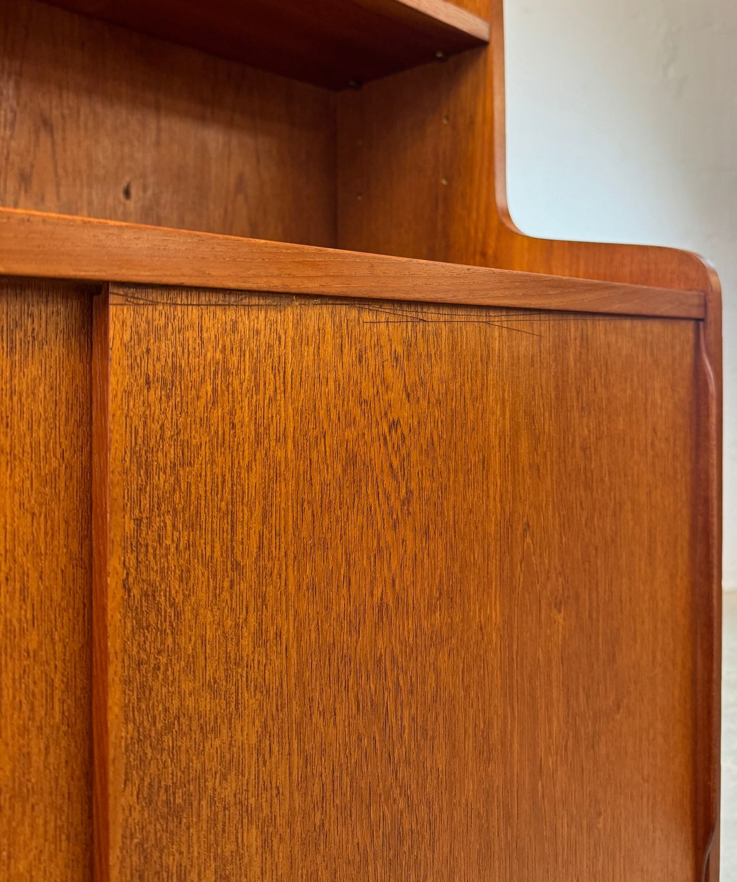 Danish Teak Bookcase with Cabinet Storage - #A1582