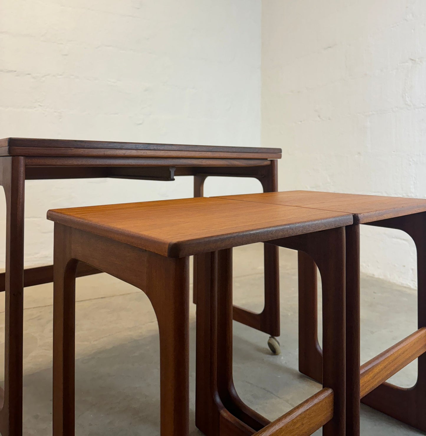 A.H. Mcintosh "Trioh" Set of 3 Teak Nesting Tables - #A1588