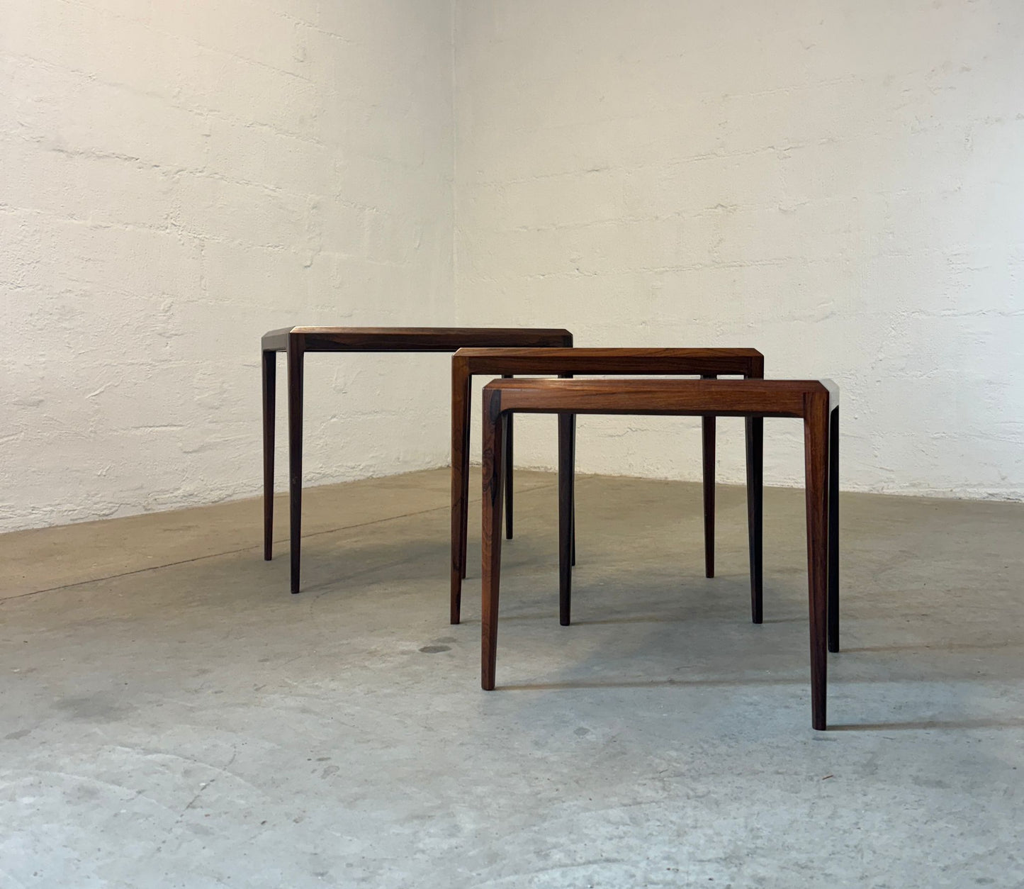 Johannes Andersen for CFC Silkeborg Rosewood Nesting Tables - #A1590