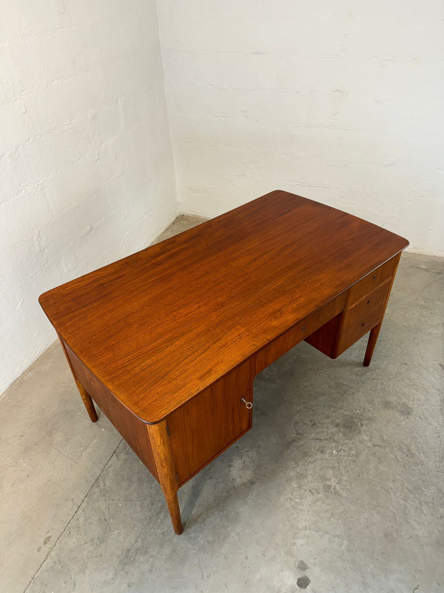 Danish Teak Desk with Rear Shelving - #A1610