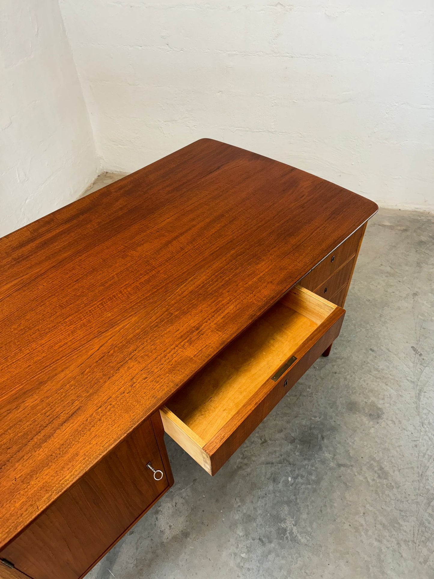 Danish Teak Desk with Rear Shelving - #A1610