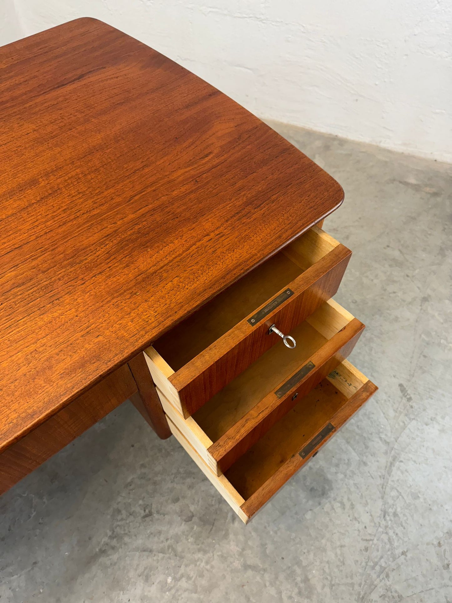 Danish Teak Desk with Rear Shelving - #A1610