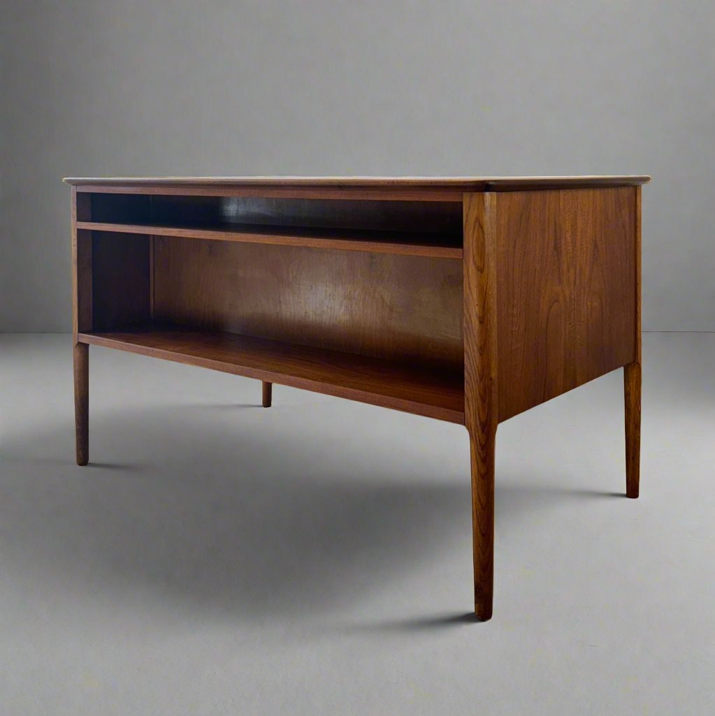 Danish Teak Desk with Rear Shelving - #A1610