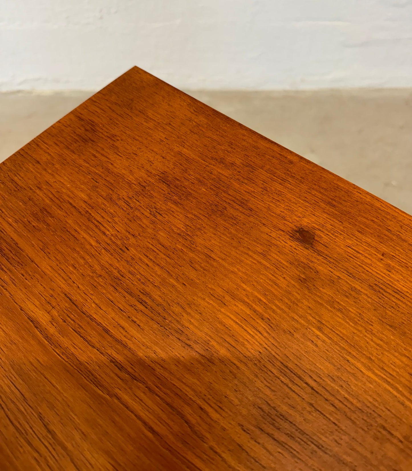 Danish Teak Cabinet / Small Sideboard with Tambour Doors - #A1628