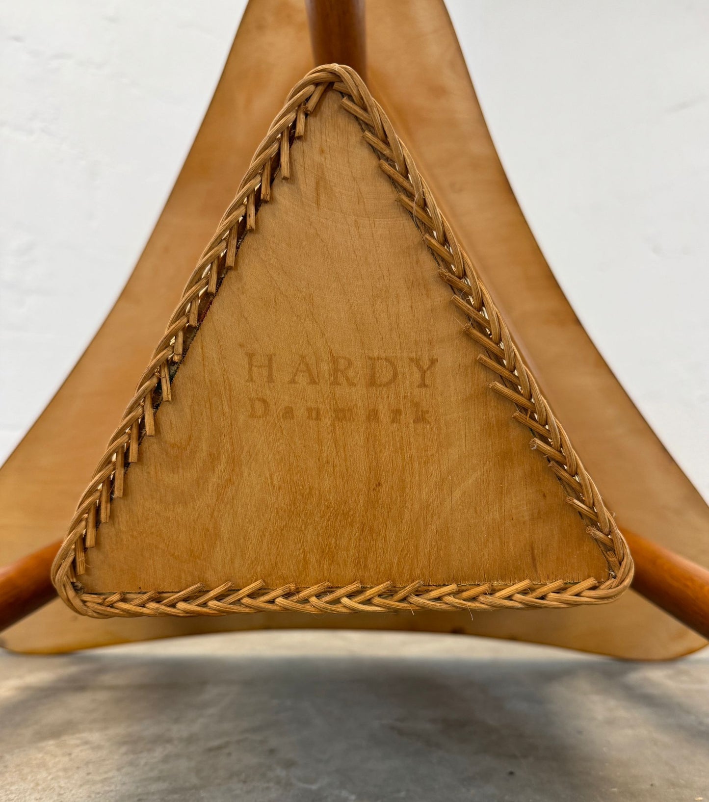 Danish Teak Triangular Side Table / Sewing Table by Hardy - #A1630