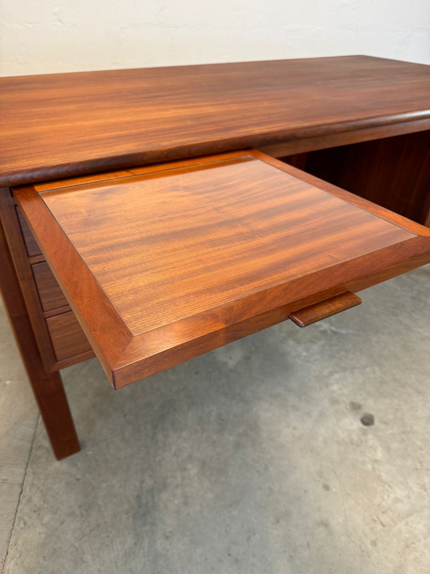 Danish Mahogany Executive Desk - #A1655