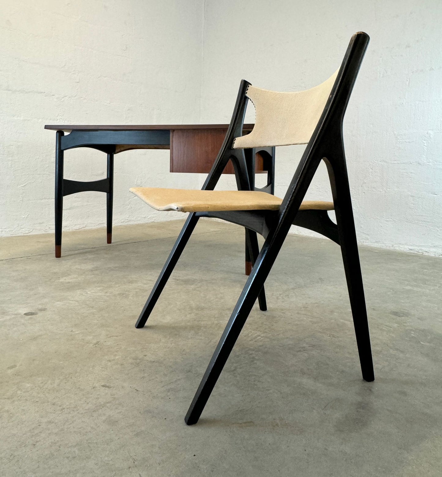 Danish Teak Desk & Chair by J. Ingvard Jensen - #A1685