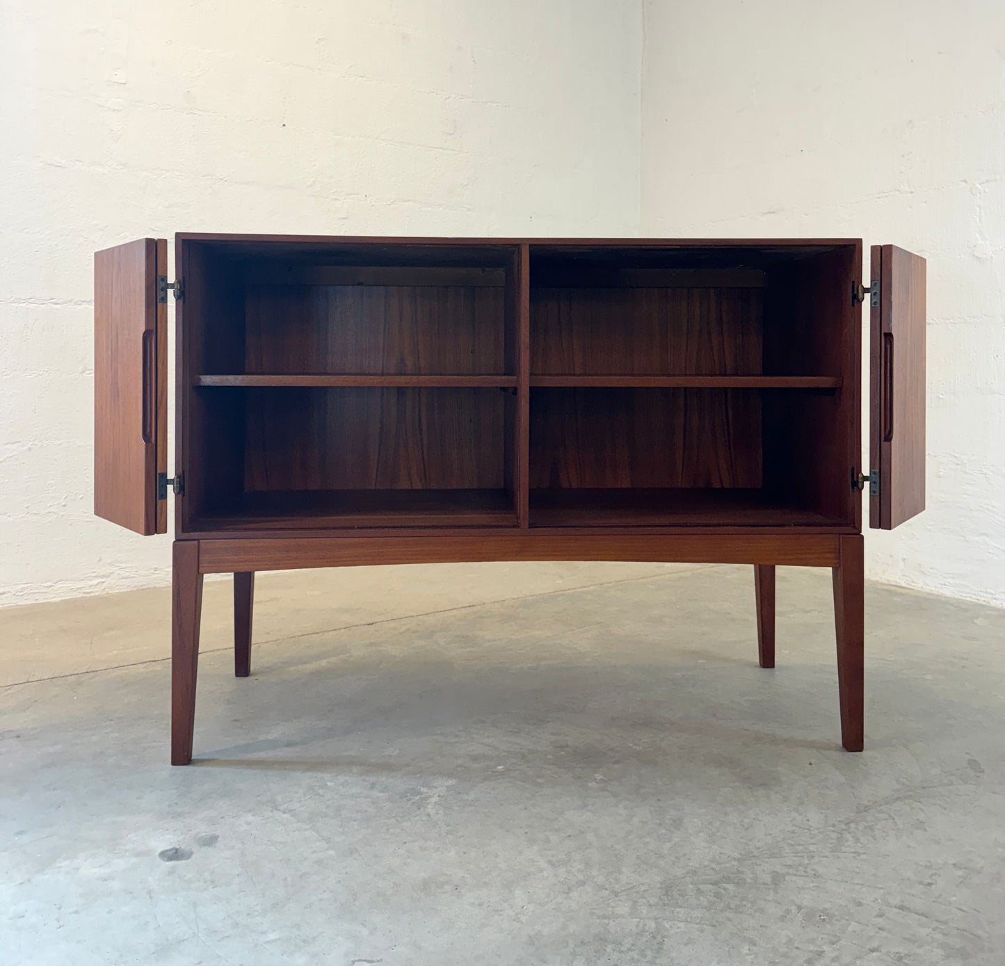 Danish Teak Media Cabinet with Bifold Doors - #A1701