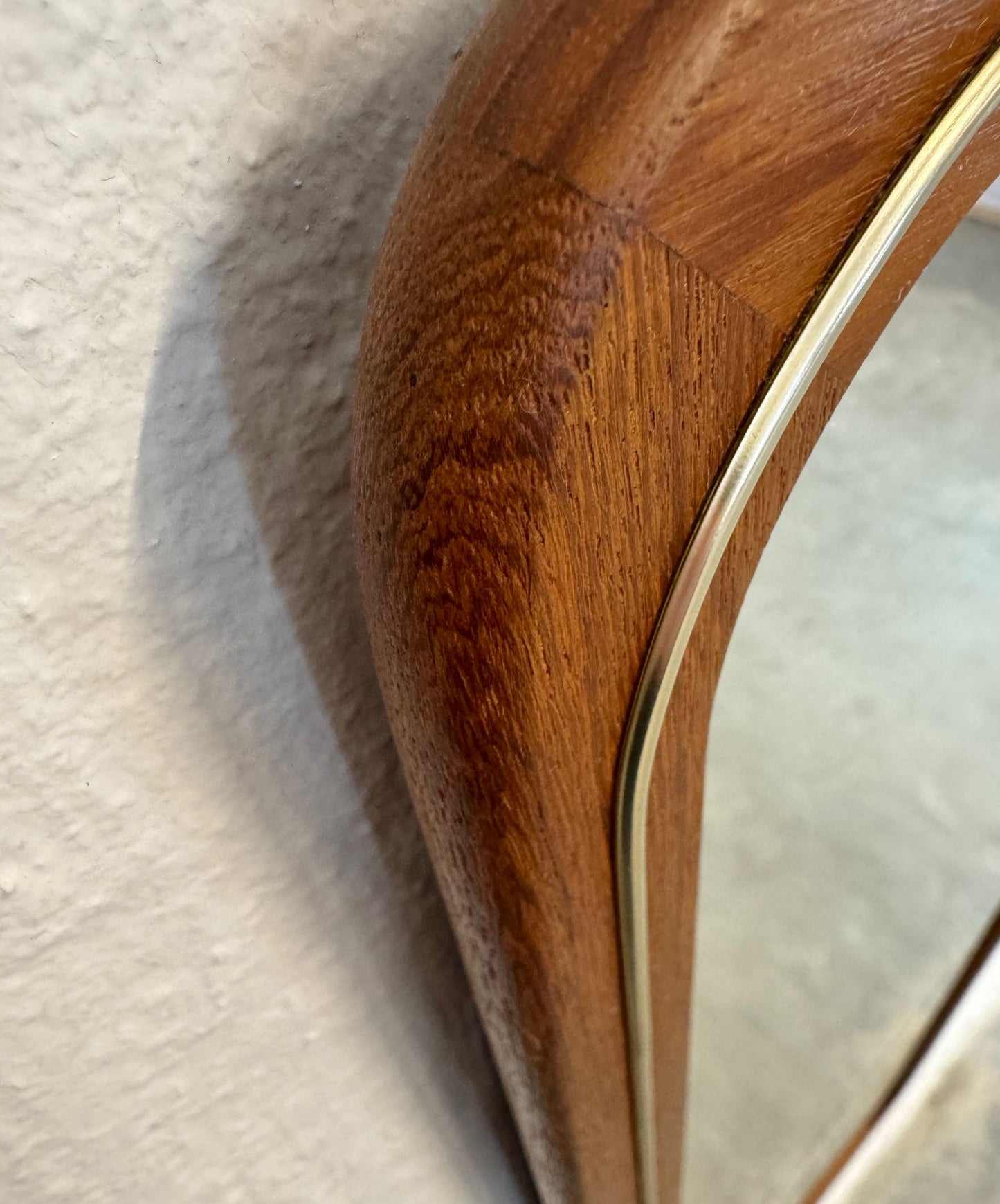 Danish Oblong Mirror with Metal Details - #A1703