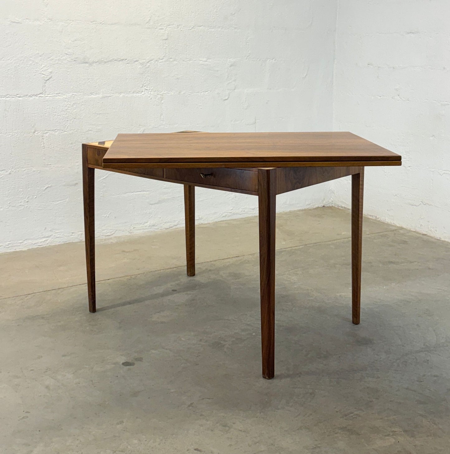 Danish Rosewood Flip-Top Dining Table / Desk or Vanity - #A1707