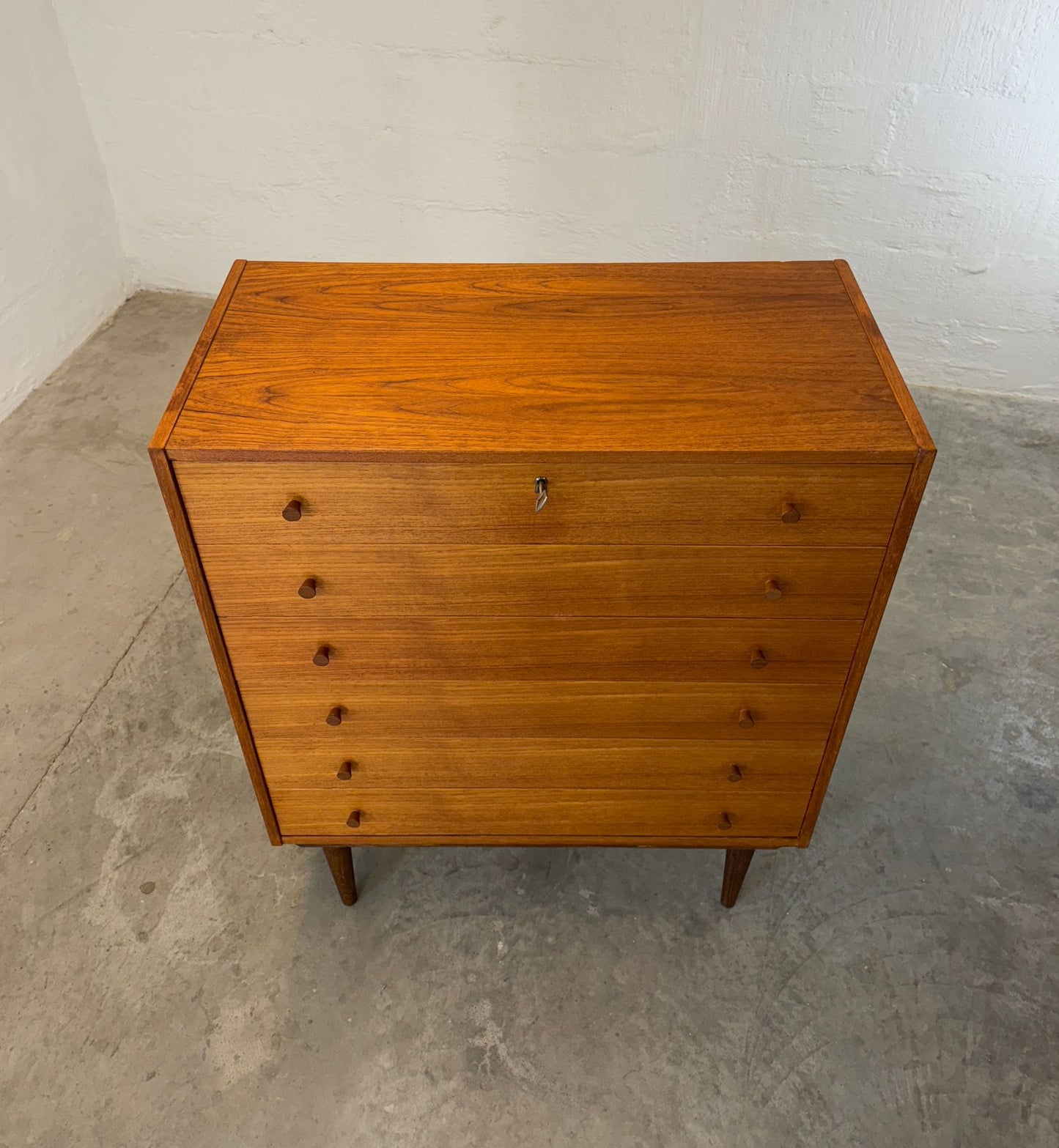 Domino Møbler Teak Six Drawer Dresser - #A1708