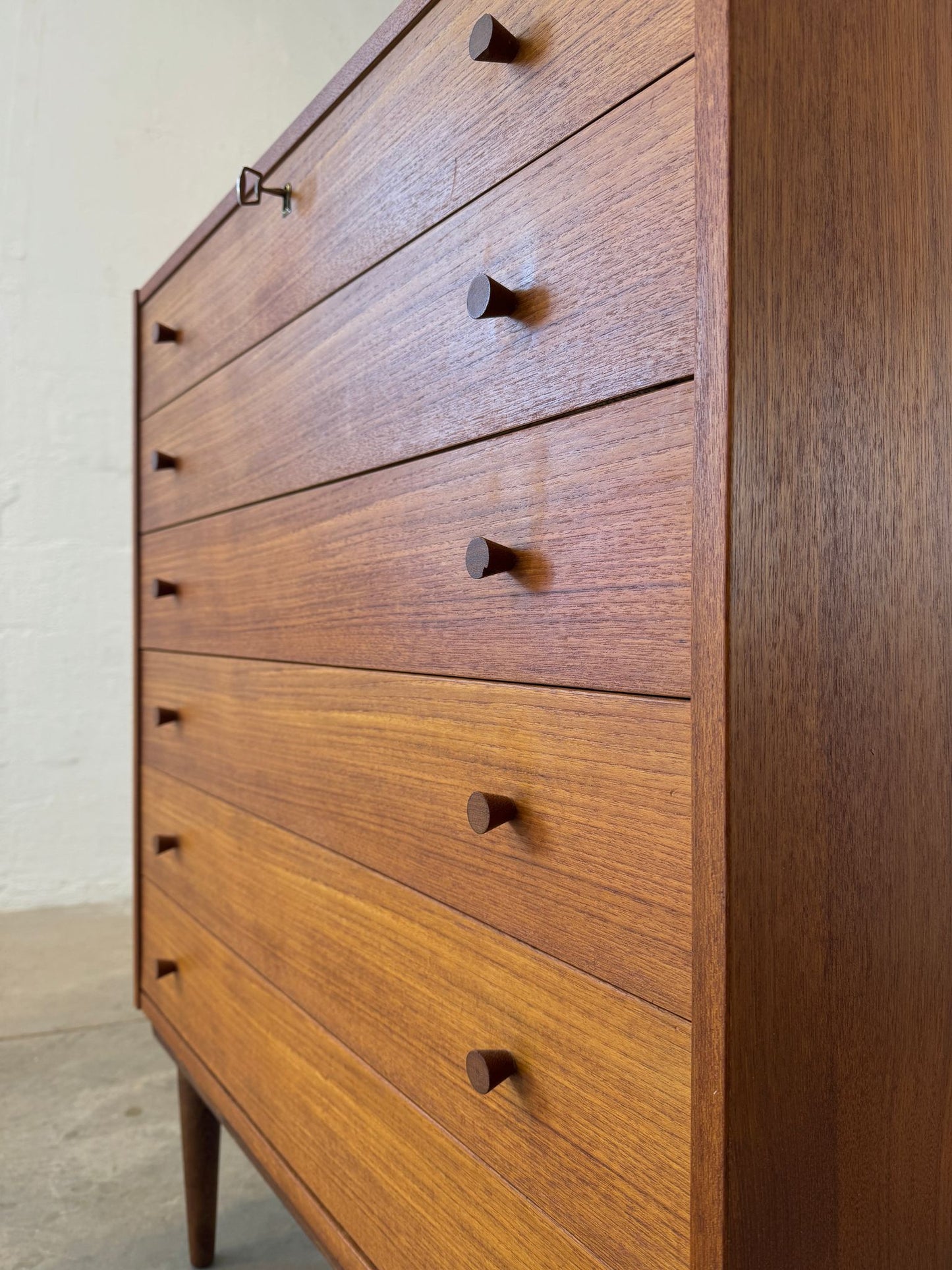 Domino Møbler Teak Six Drawer Dresser - #A1708