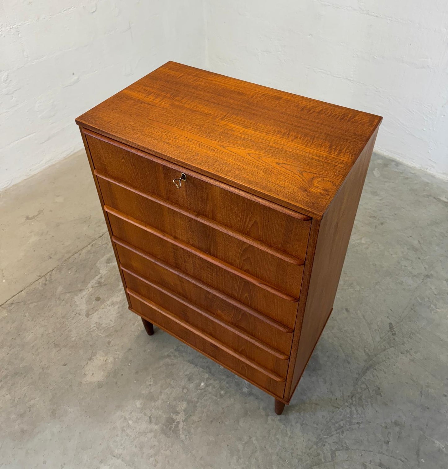 Danish Teak Six Drawer Dresser - #A1710