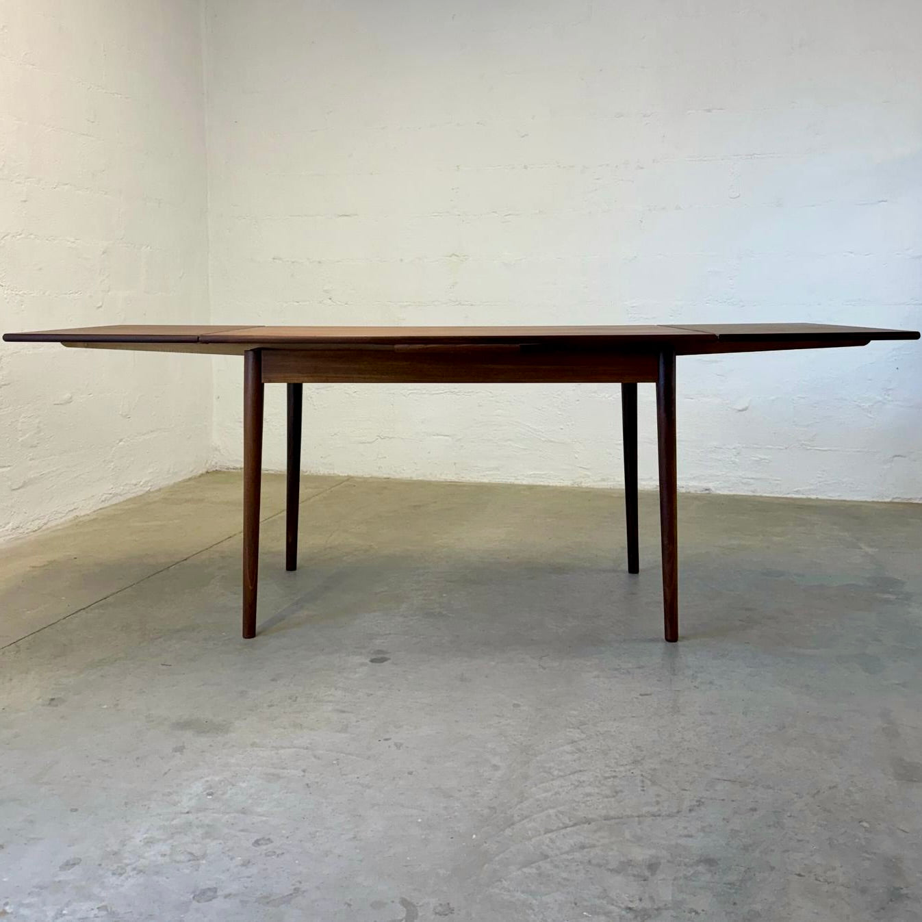Danish Teak Draw Leaf Dining Table - #A1728