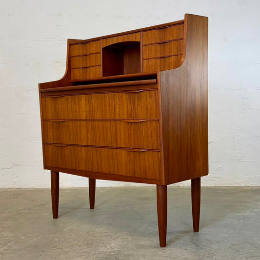 Danish Teak Secretary Desk - #A1741