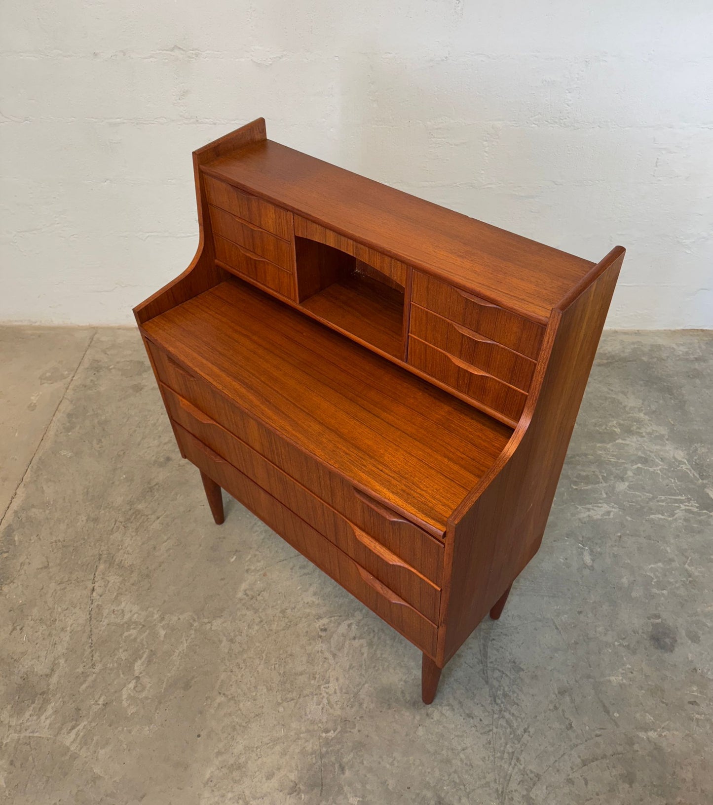 Danish Teak Secretary Desk - #A1741